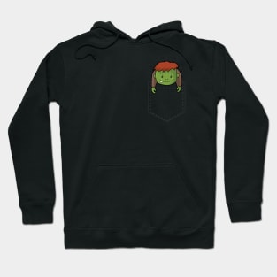 Fake Pocket Cute Halloween Frankenstein Hoodie